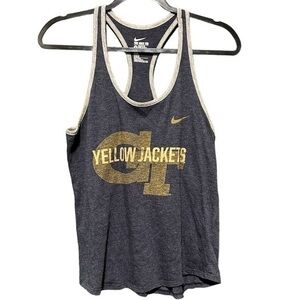 The Nike Tee‎ Women's Georgia Tech Yellow Jackets Tank Top Gray/Gold Size Medium